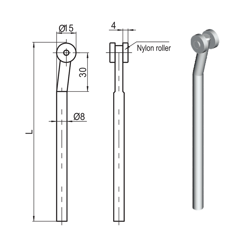 LG001 Nylon-Rollen-Pleuelstangen-Verriegelungszubehör