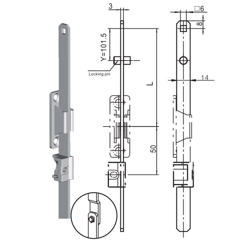 LG010-3 mit Sicherungsstift-Pleuelstangenzubehör