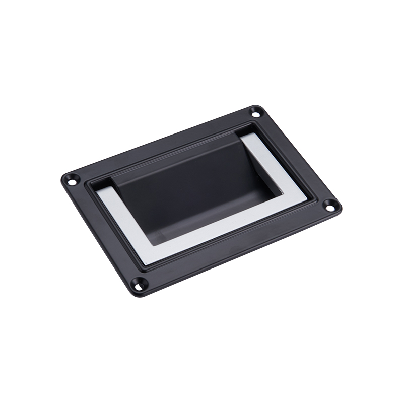 LS504-5-A Chrom-Türgriff mit schwarzem Kunststoffsockel
